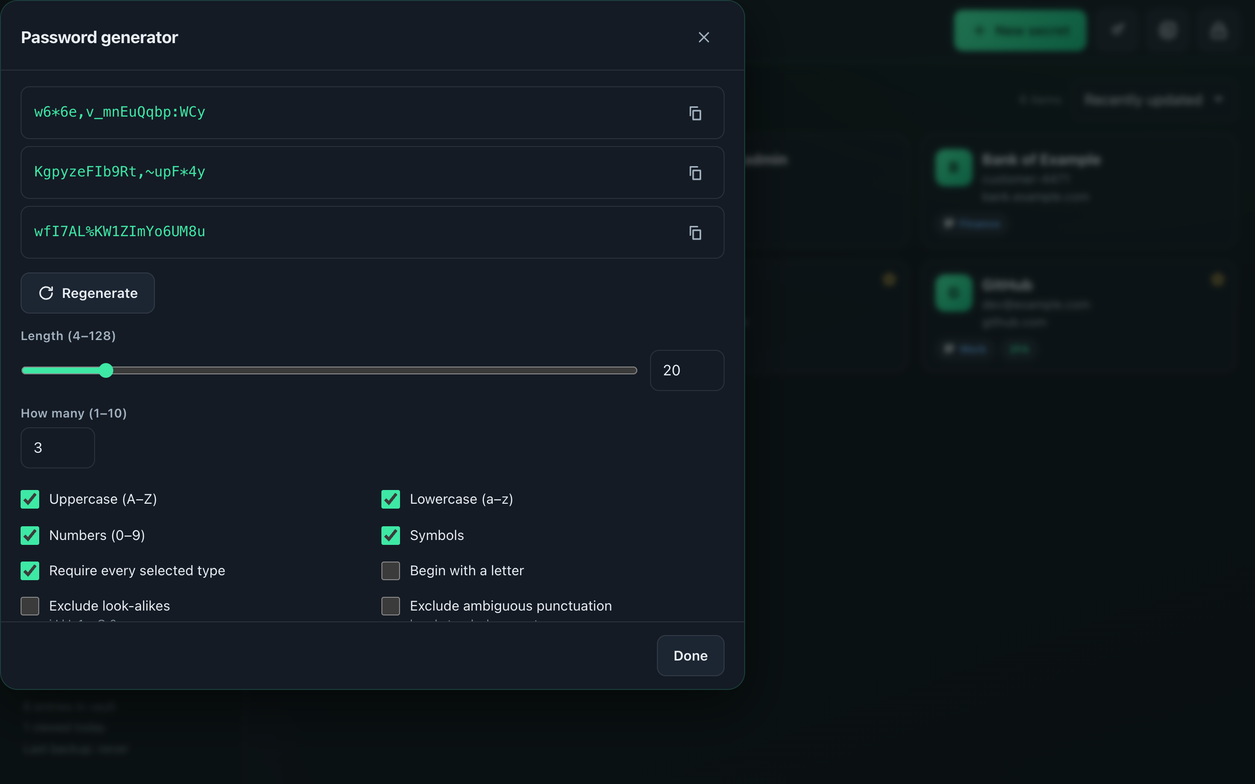 Password generator with rules
